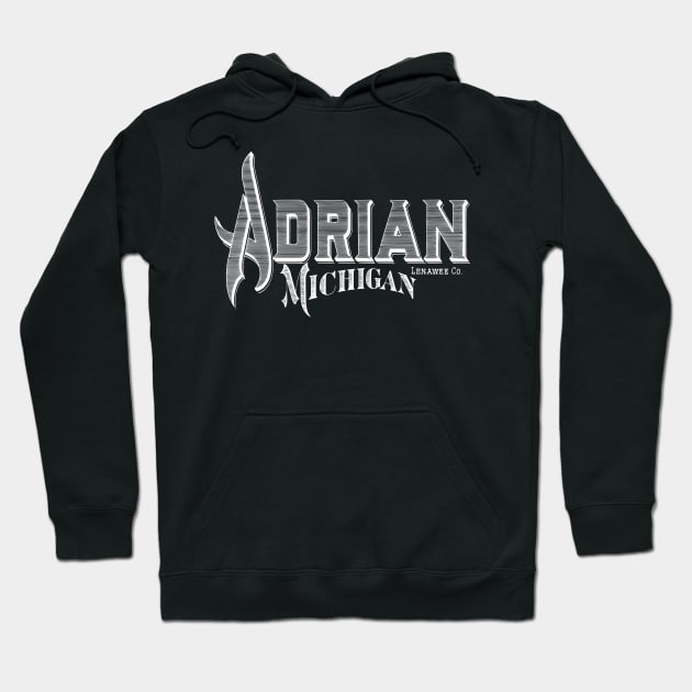 Vintage Adrian, MI Hoodie by DonDota